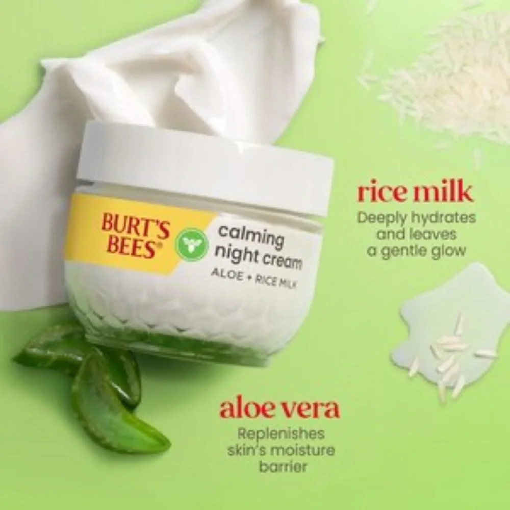BURT’S BEES Night Cream for Sensitive Skin, NEW